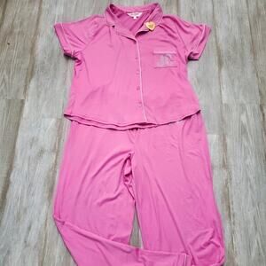 JUICY COUTURE Soft Pink Pajama Set 2 Piece size L